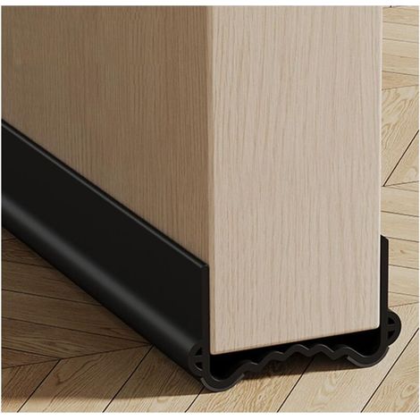 100cm Bas de Porte Isolant, Boudin de Porte Anti Froid, Joint de Porte Anti Bruit, Phonique Thermique Bande dÉtanchéité Protège (Noir, 3.5-5.5 cm) (1/4)