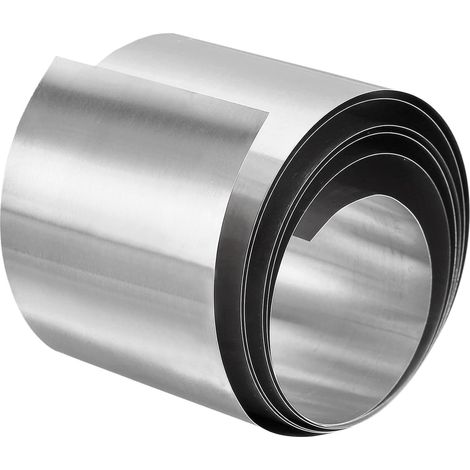 Feuille Métal 304 Inox Acier, 0,5 mm x 50 mm x 1M, Poli Finition, Pour Artisanat, Électronique, Argent Ton (1/4)