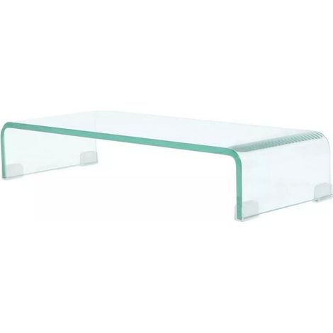 Meuble TV verre transparent Martial 60cm (1/4)
