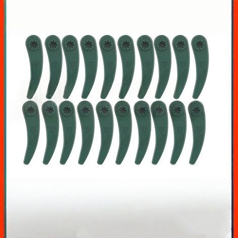 Lot de 20 lames de rechange pour tondeuses à gazon BOSCH F016800371 et F016800372 (lames en nylon plastique)