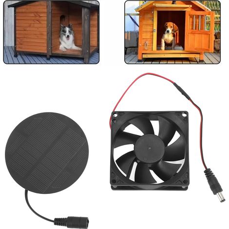 10-W-Monokristalliner-Silizium-Solarpanel-Lüfter, 8-cm-Gehäuse-Abluftventilator, für Toilette/Hundehütte (1/5)