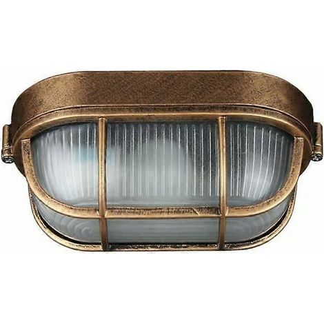 Applique murale d'extérieur ovale en aluminium moulé sous pression, style marin vintage industriel, lampe décorative pour bateau (1/5)