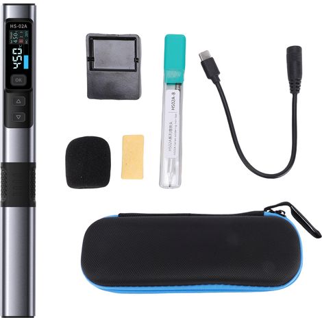 Kit fer à souder 100W filaire station OLED – Chauffe rapide veille, bijoux téléphone réparation HS 02A (1/5)