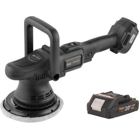 Procraft PM22bb Akku Poliermaschine 20 Volt 150 mm + 1x Akku 2,0 Ah - ohne Ladegerät