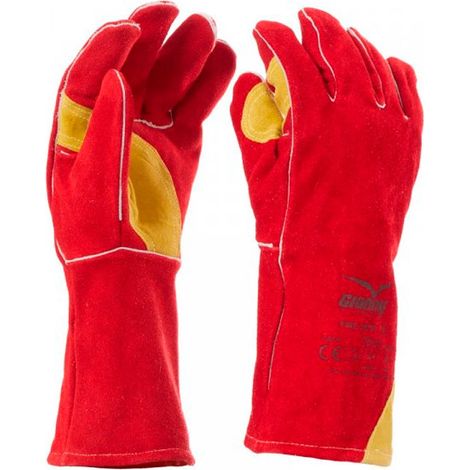 Guantes de soldadura de serraje bovino Gionny FIRE 307R 34 cm