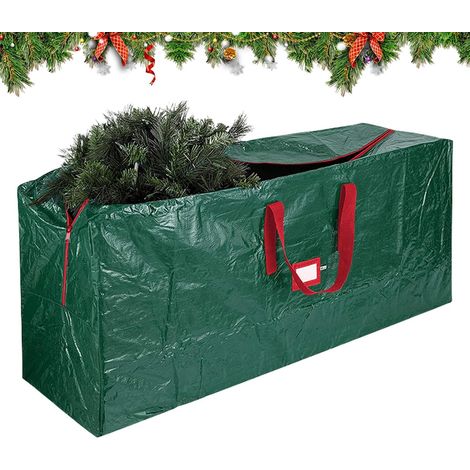 Sac De Rangement Sapin De Noël  Contenants de Stockage avec Fermeture Éclair pour Décorations de Noël - Organisateur de Stockage de Fêtes pour Garage Ferme Cave Rangement Post-Fêtes Salon (1/5)
