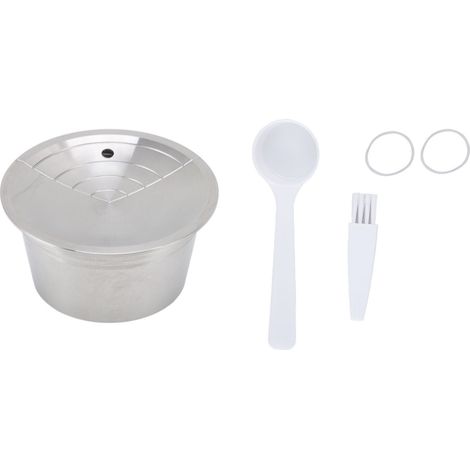 Kit de Capsules de Café Réutilisables en Acier Inoxydable avec Filtre, Joint, Brosse, Cuillère et Plaque de Pressage pour EDG DG325 (1/5)