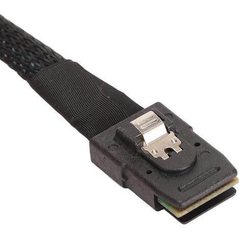 Câble de données Mini SAS SFF 8087 vers 4 SATA 7Pin, angle droit, 1 mètre, pour disque dur ordinateur. (1/5)
