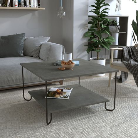 Decortie Marbo Modern Coffee Table Multipurpose H 45cm - Retro Grey (1/3)