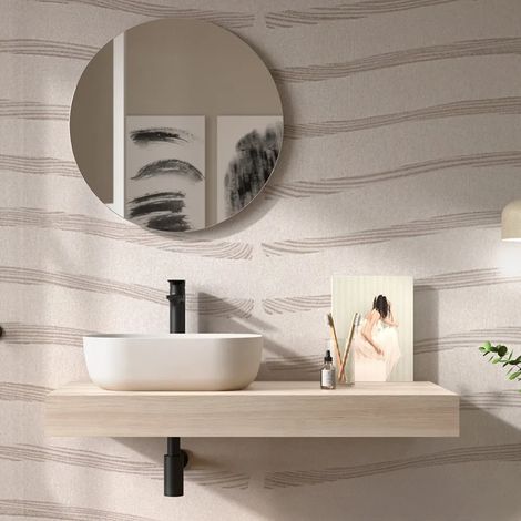 Top per lavabo da 100 cm in legno MDF rovere bali Sumo (1/3)
