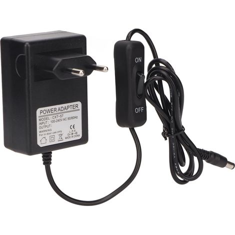 Adaptateur D'alimentation de Découpe de Mousse, Convertisseur 7.5V 2,5a 18W AC vers DC pour Barres Lumineuses LED, Lecteurs DVD, avec Interrupteur, Adaptateur Mural (Prise UE) (1/5)