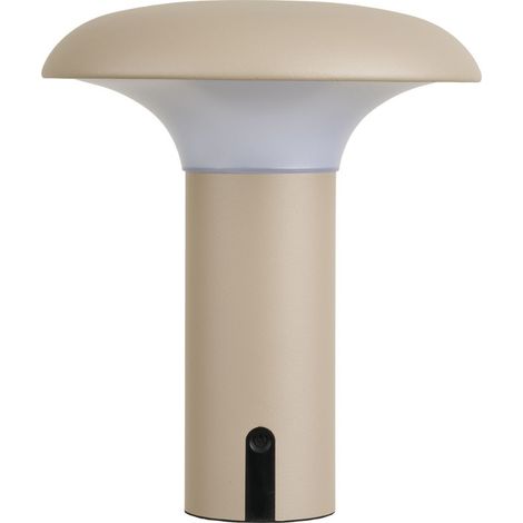 Lampe à poser extérieure rechargeable en polypropylène beige et blanc - RAMSEY (1/5)