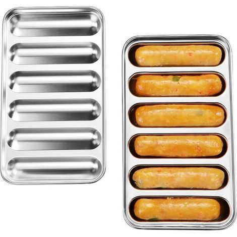 Wurstform aus Edelstahl mit Deckel – Silber (1/5)