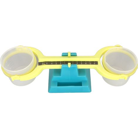 Bilancia didattica in plastica a doppio secchiello per bambini e studenti, per imparare a misurare la massa. (1/5)