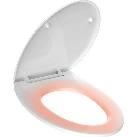 Verbesserter beheizter Toilettensitz mit automatischem Nachtlicht für längliche Toilettenbecken (1/5)