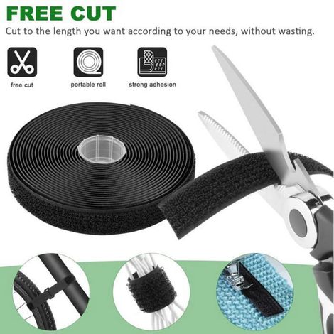 Sangle adhésive autocollante de 6 mètres, sangle de rangement adhésive pour la maison et le sport Cuneary (1/5)