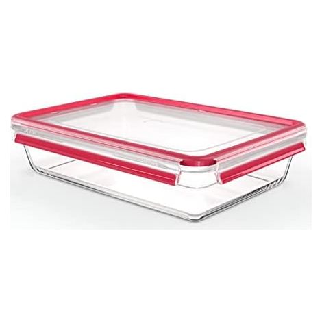 Emsa Clip & Close Glas Boîte Rectangulaire 3L Rouge (1/5)