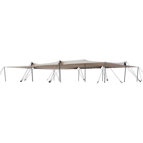 TOOLPORT Tenda Stretch Professional 10,5x15 m con struttura in alluminio impermeabile per eventi e utilizzi outdoor