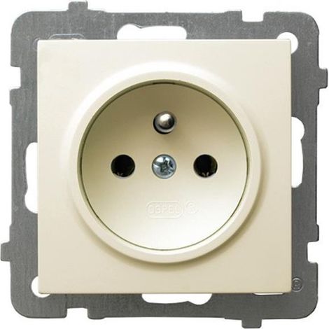 AS Einzelsteckdose mit/ohne ecru GP-1GZ/m/27