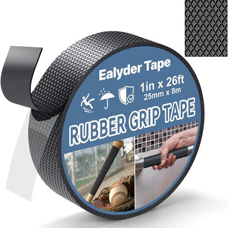 25mm x 8m Rubber Anti-Slip Tape Heavy Duty Waterproof Tape with Textured Adhesive for DIY Tools and Gadgets (1/5)