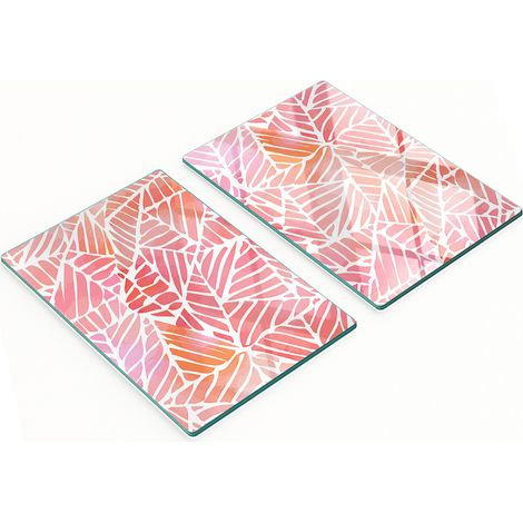 Tablas decorativas de vidrio para cortar y servir, diseño abstracto, 2x40x52 cm (1/5)
