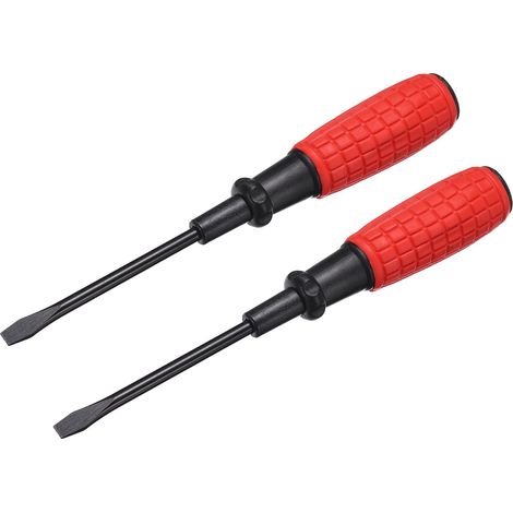 2Pcs Tournevis À Tête Plate Longueur 6.5" Acier 45 (1/5)