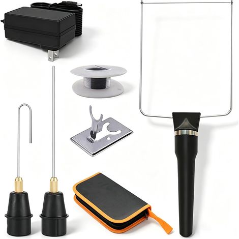 Coupe polystyrène à fil chaud 3 en 1, Cutter électrique polystyrène 3 lames, Découpeur de électrique, 3-en-1 Coupeur de Mousse Electrique, 90V-250V, 18W-24W, 120U/min pour Maquettes (1/5)