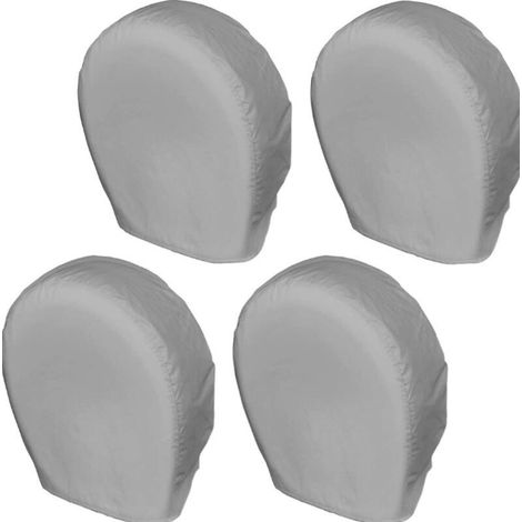 Housse de pneu de secours universelle 4 pièces 420DL Oxford tissu Protection contre les intempéries et la poussière housse de pneu pour remorque de voiture SUV pneus (1/4)