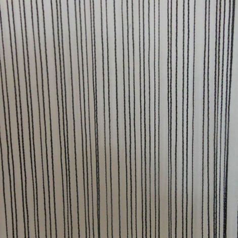 Cordon À Franges - 100 cm x 200 cm - Séparateur De Pièce Et Rideau De Porte - Panneau Moustiquaire - Noir - 1 Pièce (1/5)