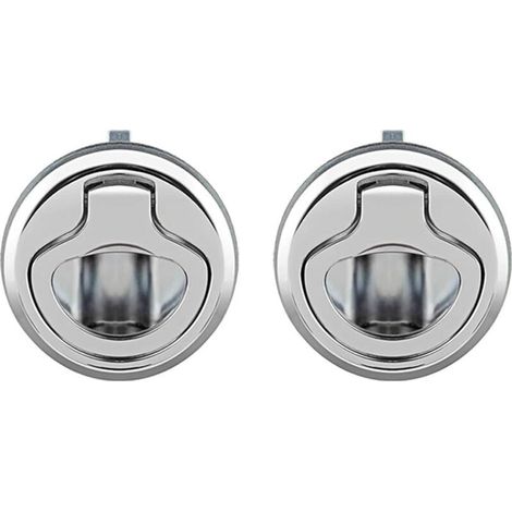 Loquet de trappe affleurant en alliage de zinc, 2 pièces, verrou de loquet de trappe de porte affleurante pour camping-car de bateau (1/5)