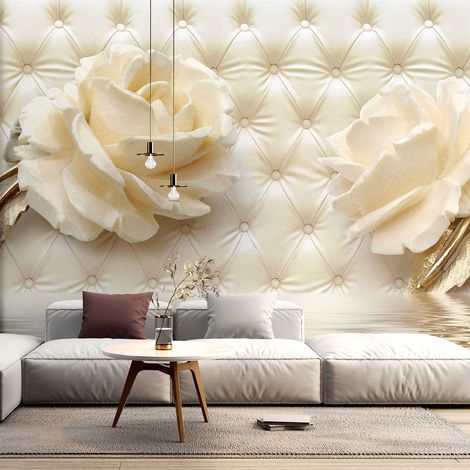 Papier peint panoramique - Fleurs Capitons - 130 cm x 81 cm (1/4)