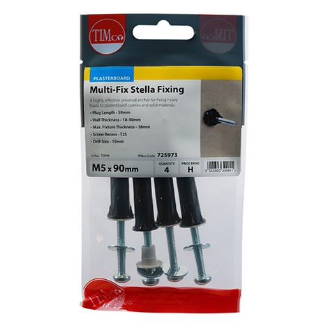 TIMCO Stella-Fix Universal Cavity & Wall Anchors - M5 x 90