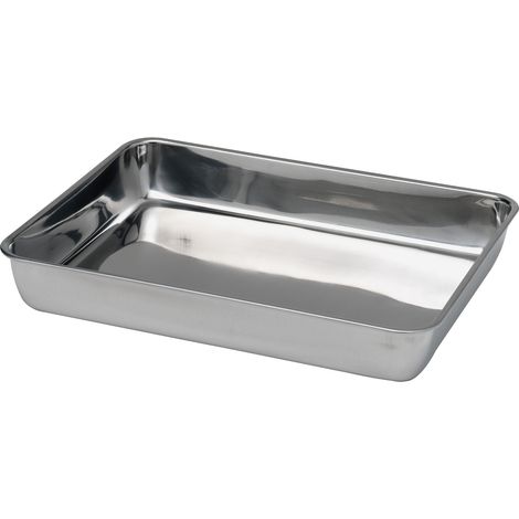 Contenitore per carne e alimenti in acciaio cromato 310x240x48mm - Hendi 508206