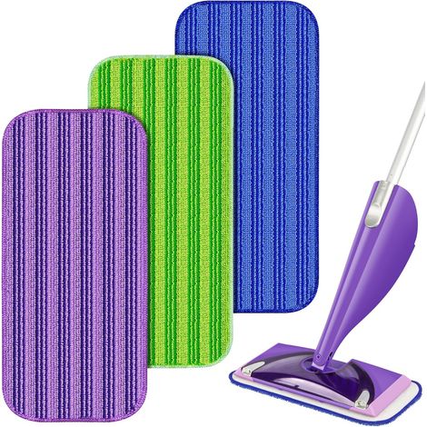 Chiffons de rechange réutilisables en microfibre, compatibles avec Swiffer Wet Jet, lot de 3 (1/5)