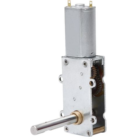 Moteur à engrenage à vis sans fin en métal de haute qualité WGF180 DC3V-24V 12V 24tr/min pour rideaux électriques, robots et jouets (1/5)