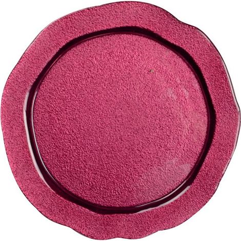 Assiette Plate en Verre en Forme de Fleur Fuchsia 28 x 28 x 2 cm pour Service de Table - PANGIVO (1/4)