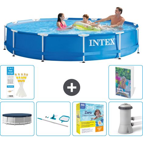 Frame Pool Rund - 366x76 cm - 7-teilig S28