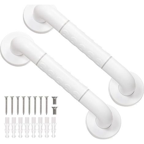 2 barres d'appui en acier inoxydable pour salle de bain,30cm (1/5)