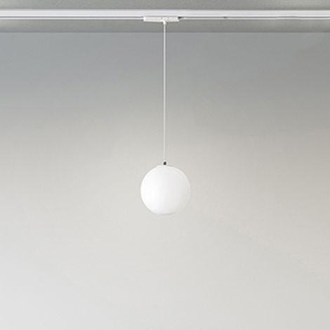 Sospensione Binario Metallo Bianco Vetro Led 24W 3000K (1/2)