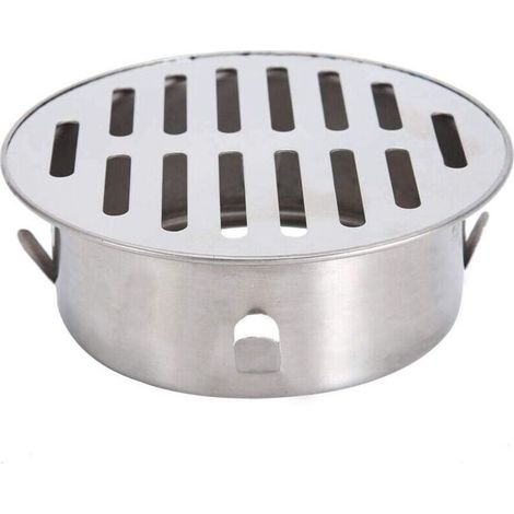 Scarico a pavimento in acciaio inox. Lavabo da balcone rotondo e anti-intasamento. Scarico a pavimento rimovibile per giardini esterni. Tubo di scarico. Tubo di scarico delle acque reflue. Tetto. Balc (1/5)