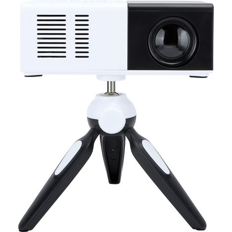 Projecteur LED Rechargeable Mini avec Trépied, Noir, 100‑240V Prise Européenne