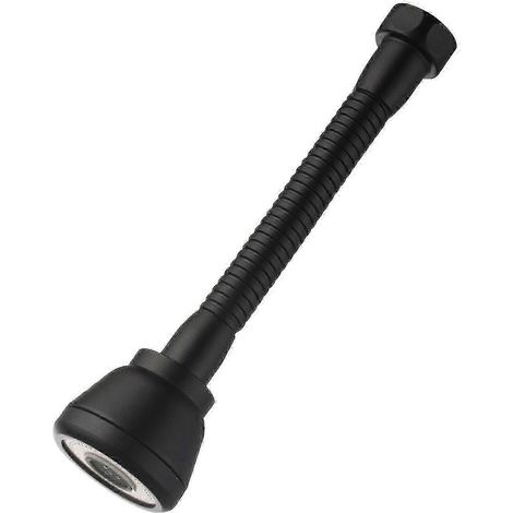 Rallonge de douchette de robinet rotative à 360°, douchette de robinet de cuisine anti-éclaboussures, 3 modes, douchette de robinet en cuivre noir à économie d'eau (1/5)