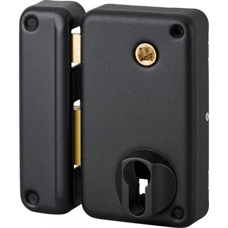 Cassetta di sicurezza montata a superficie, cilindro, profilo seguace, 75x130mm, sinistra