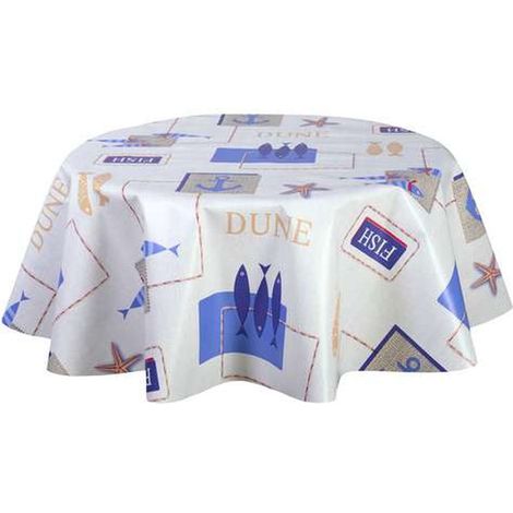 Nappe en toile cirée ronde grand format DUNE (1/4)