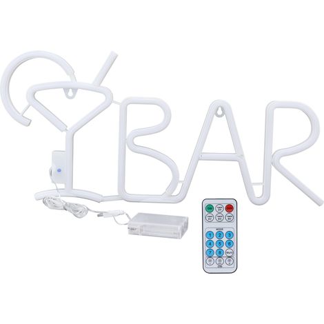 murale néon LED violette BAR avec télécommande 24 touches et