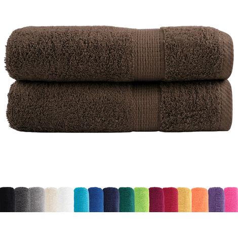 Serviettes de douche de qualité supérieure SOLUND 2 pcs marron CFW442172 (1/5)