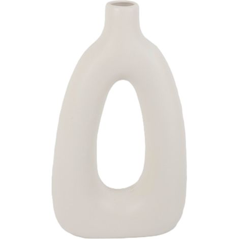 TrendLine Vase Keramik 32 x 18 cm weiß Vase