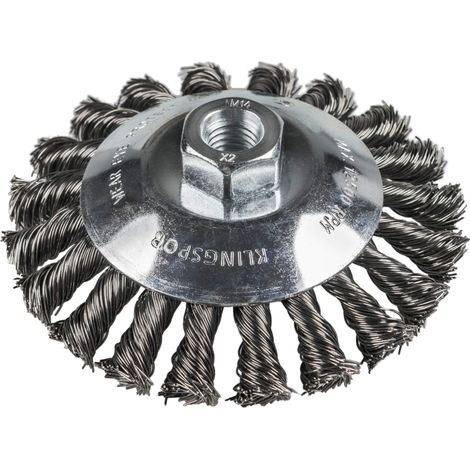 Spazzola conica Klingspor bk 600 z acciaio inox 115 mm