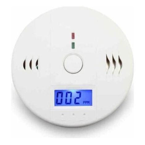 Détecteur de monoxyde de carbone, détecteur de monoxyde de carbone numérique portable, détecteur domestique à écran LCD (blanc) (1/4)