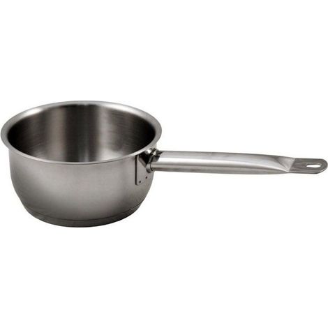 BAUMALU Stieltopf Ligne Professionnelle 18/10 Edelstahl 18 cm 2,5 L dreilagiger, verkapselter Boden Ausgießrand silber (1/2)
